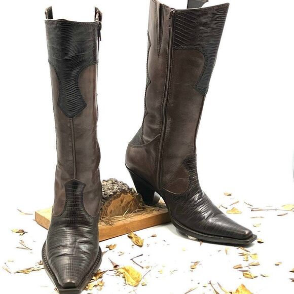 Maria Lya Cowgirl Western Leather Boot - Picture 1 of 10